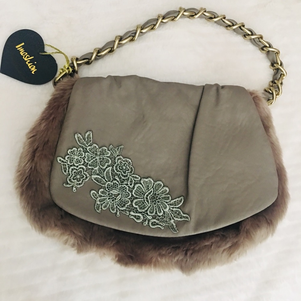 Imoshion Fashion Fur Chained Shoulder Bag